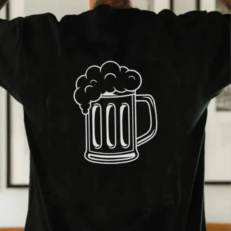 Georgios - Oktoberfest T-Shirt für Herren mit Bierkrugdruck