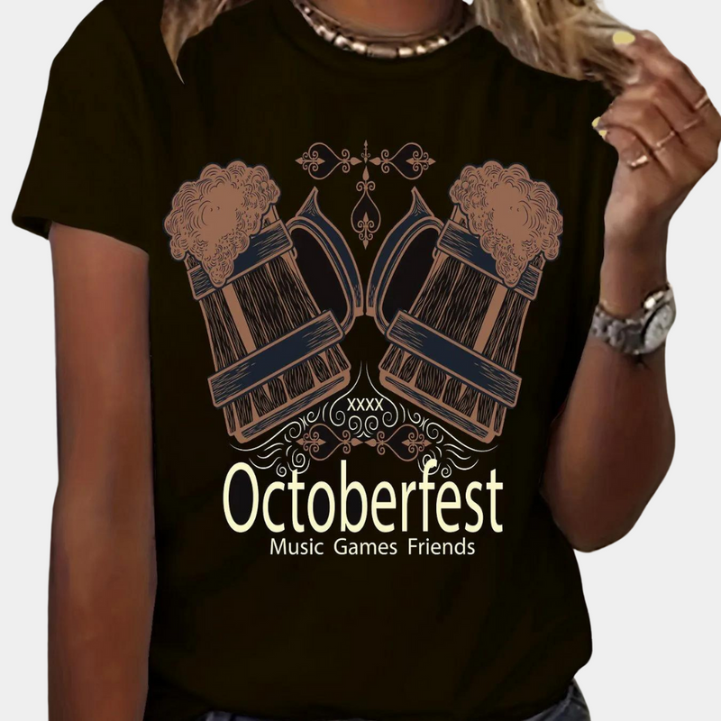 Agnieszka - Bedrucktes Oktoberfest-T-Shirt für Frauen