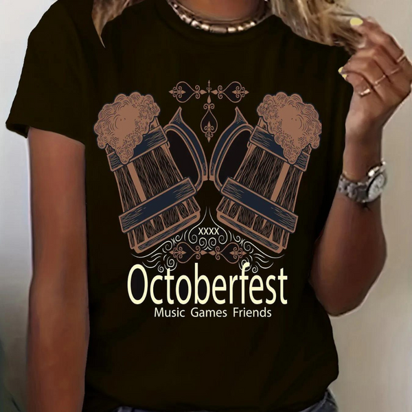 Agnieszka - Bedrucktes Oktoberfest-T-Shirt für Frauen