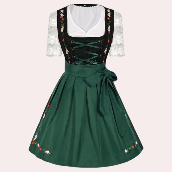 Elegantes Dirndl mit Spitzenärmeln für festliche Anlässe