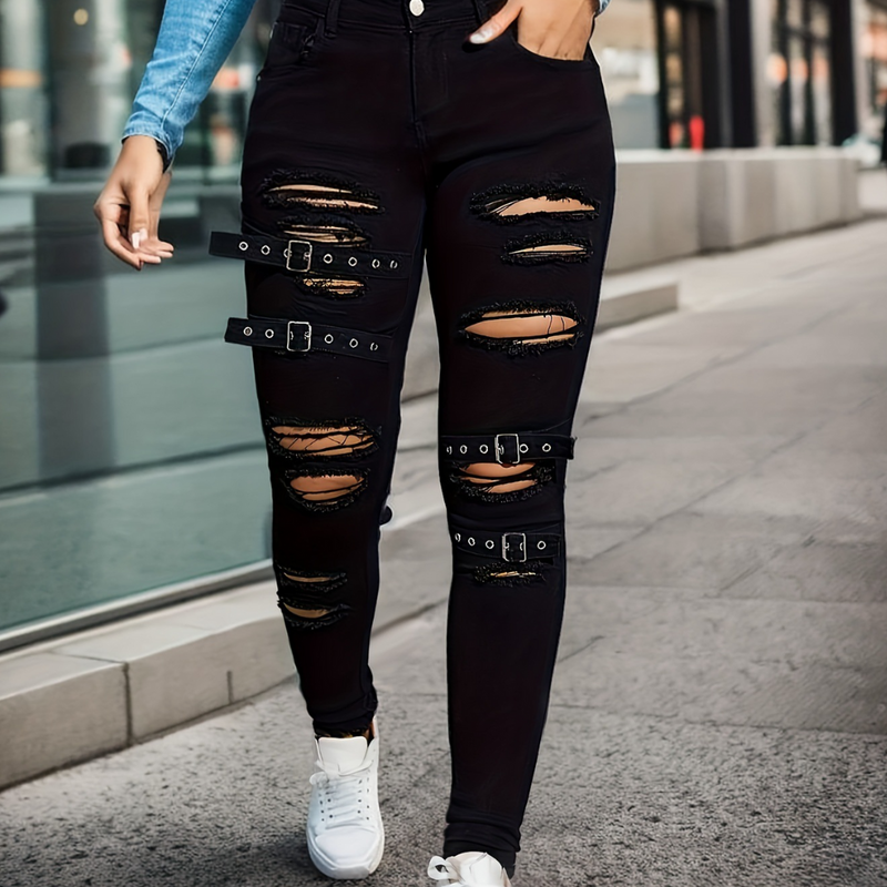Stylische Distressed Hose mit einzigartigem Look
