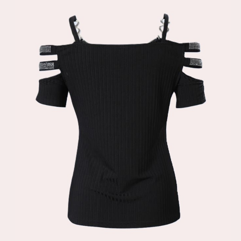 Pavlina - Stylisches Damen-Top mit Schulterriemen-Akzent