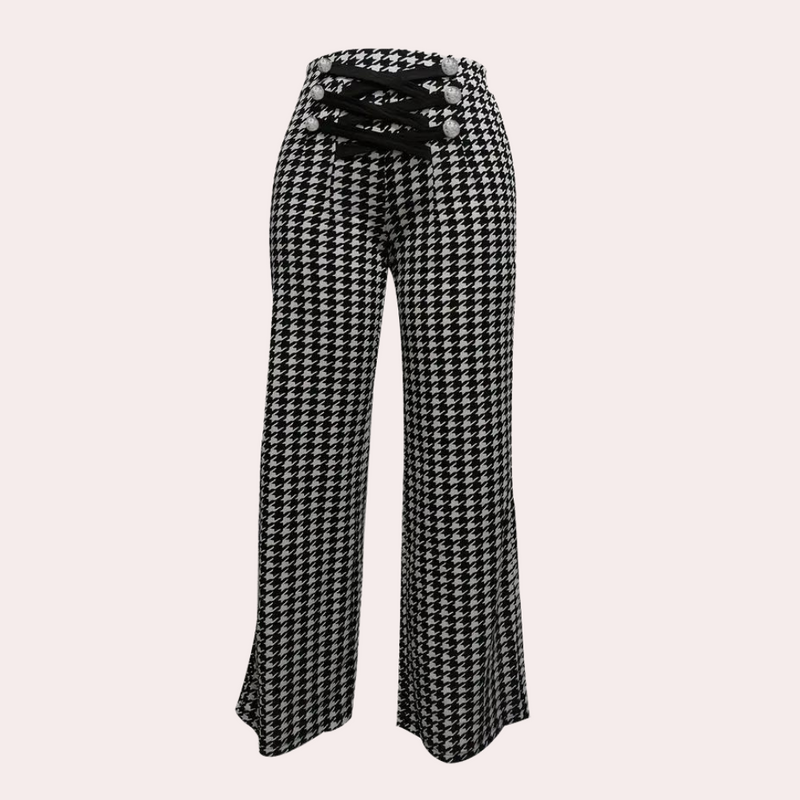Elegante Houndstooth-Hose für Damen in zeitlosem Design