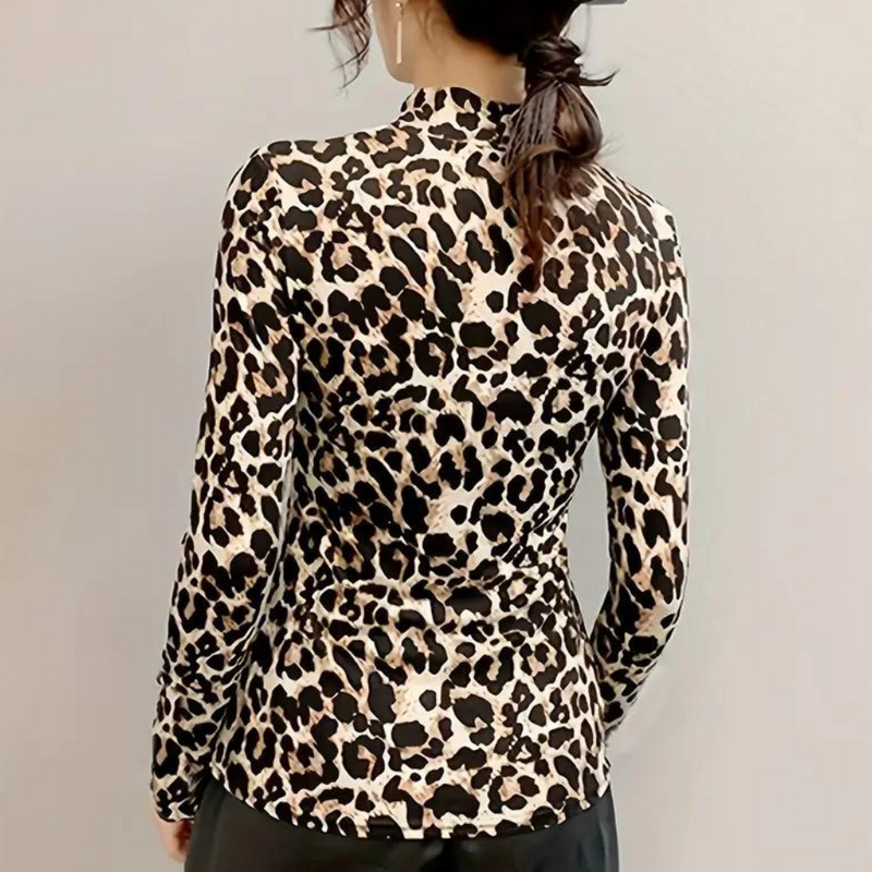 Dorotea - Elegantes Damen-Top mit Leopardenmuster