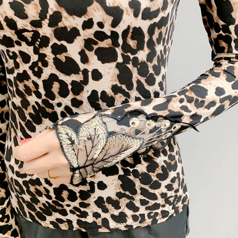 Dorotea - Elegantes Damen-Top mit Leopardenmuster