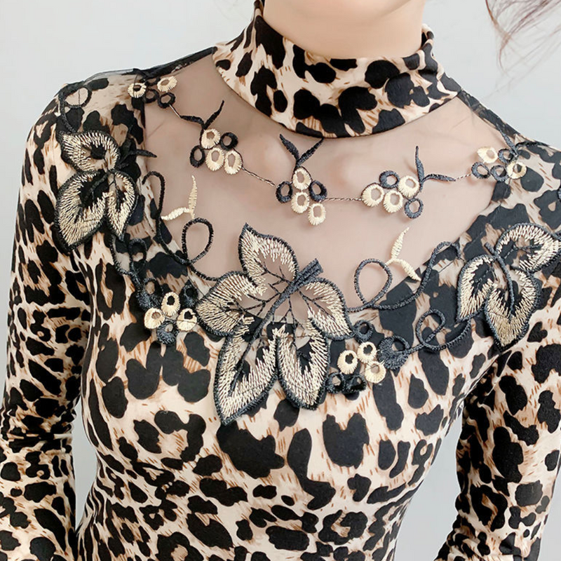 Dorotea - Elegantes Damen-Top mit Leopardenmuster