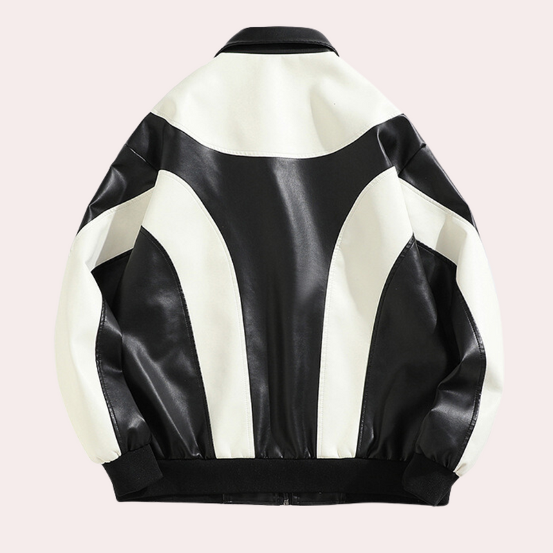 Bequeme Farbblockjacke mit Reißverschluss für Männer