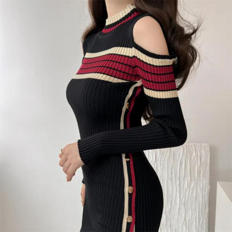 Elegante Damenkleid mit kalten Schultern für jeden Anlass