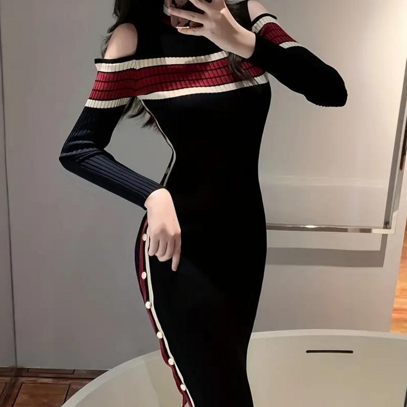 Elegante Damenkleid mit kalten Schultern für jeden Anlass