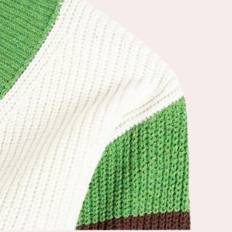 Elegantes, farbenfrohes Herrenstrickjacke