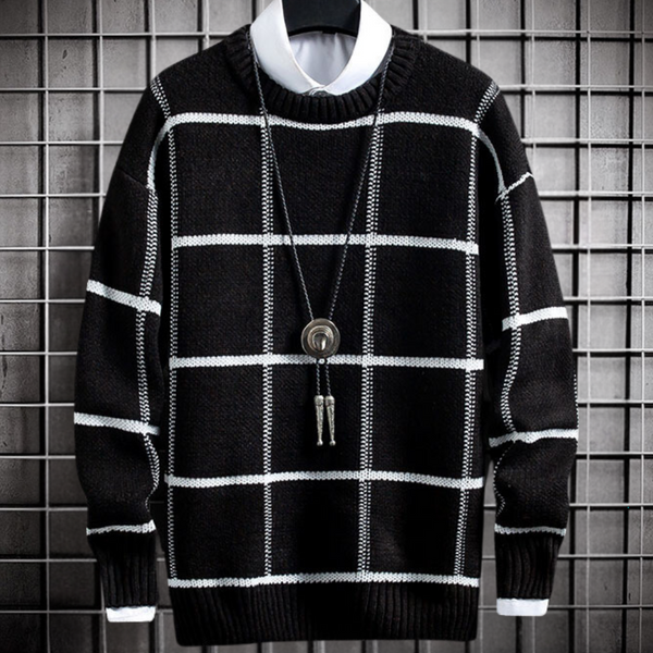 Weicher Herren-Pullover mit Karomuster
