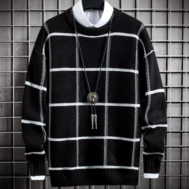 Weicher Herren-Pullover mit Karomuster