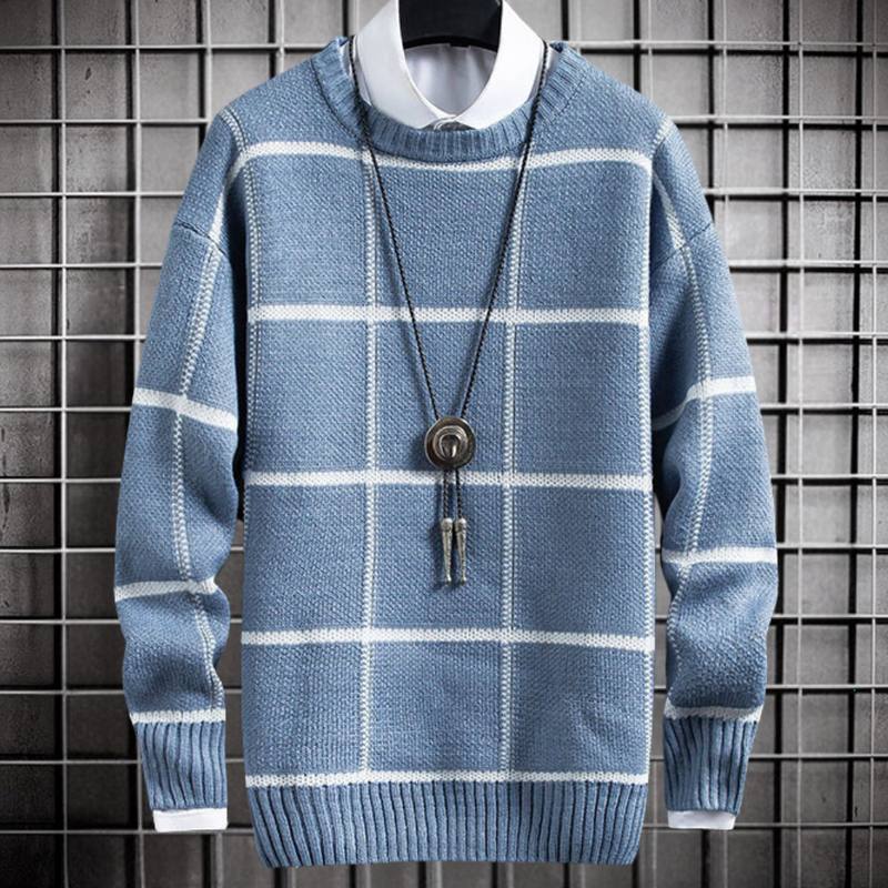 Weicher Herren-Pullover mit Karomuster