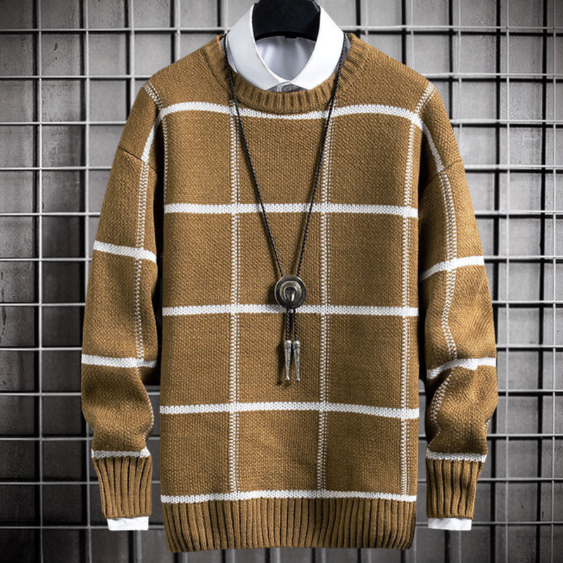Weicher Herren-Pullover mit Karomuster