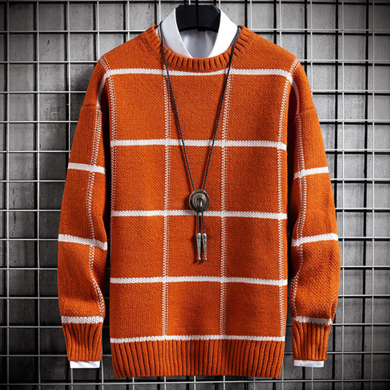 Weicher Herren-Pullover mit Karomuster