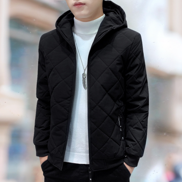 Warme und bequeme Herrenjacke mit Kapuze