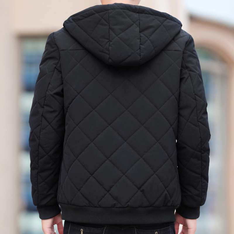 Warme und bequeme Herrenjacke mit Kapuze