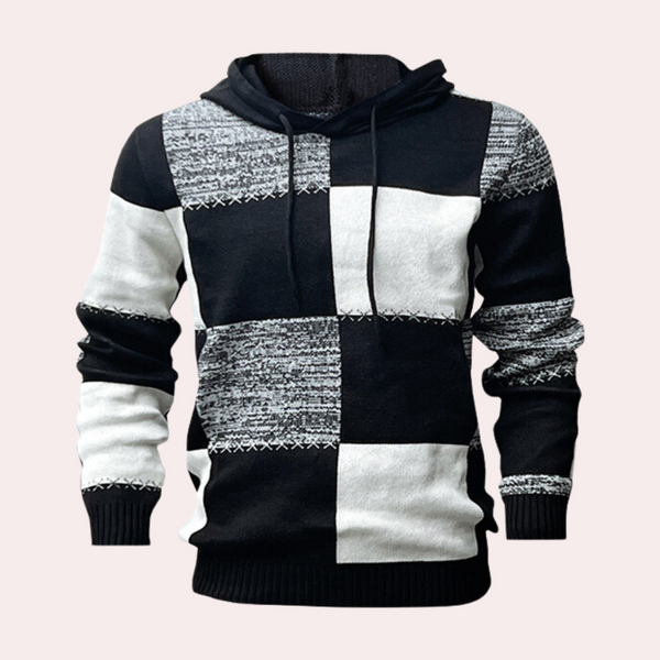 Bequemer karierter Hoodie für Herren