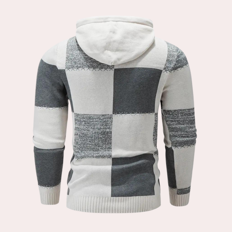 Bequemer karierter Hoodie für Herren