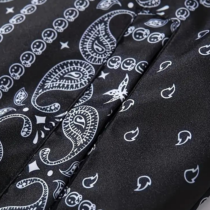 Modische langärmelige Jacke mit Paisleymuster