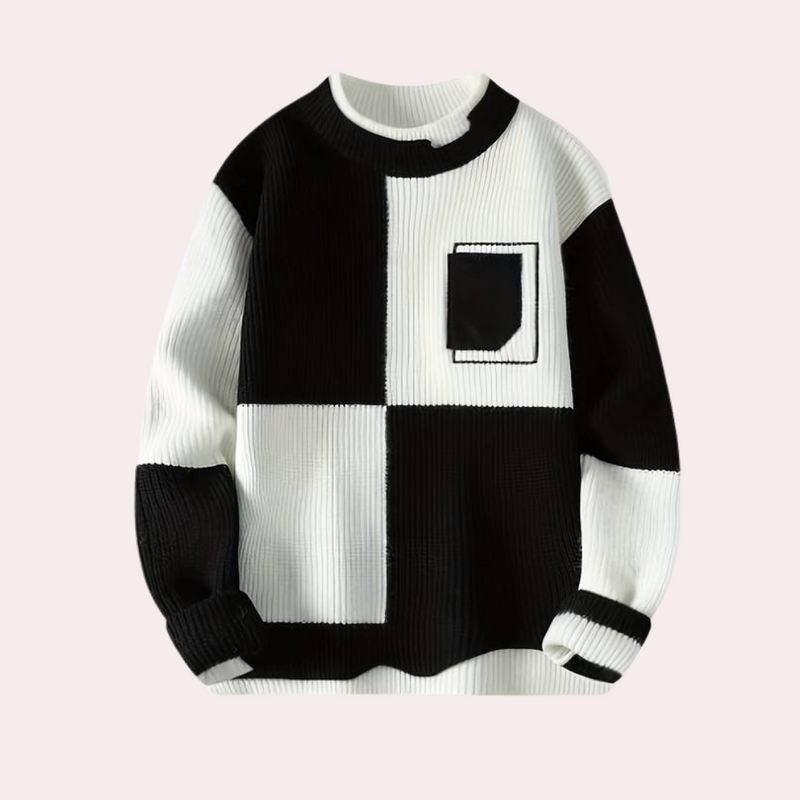 Stylischer Farbblock Pullover für Herren