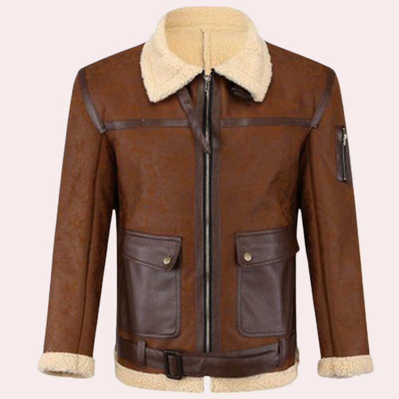 Elegante und warme Bikerjacke für Männer