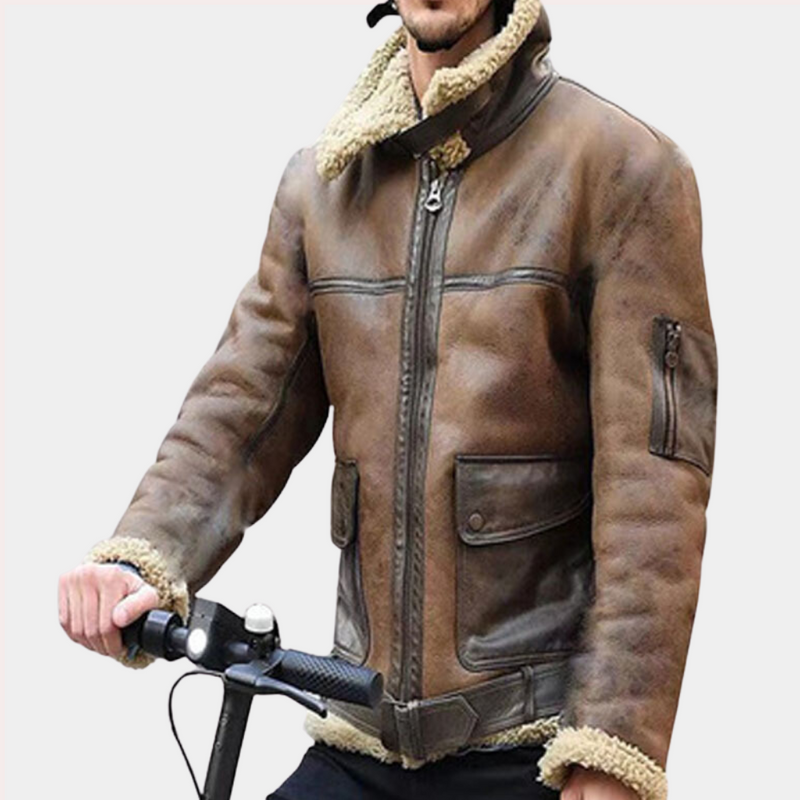 Elegante und warme Bikerjacke für Männer