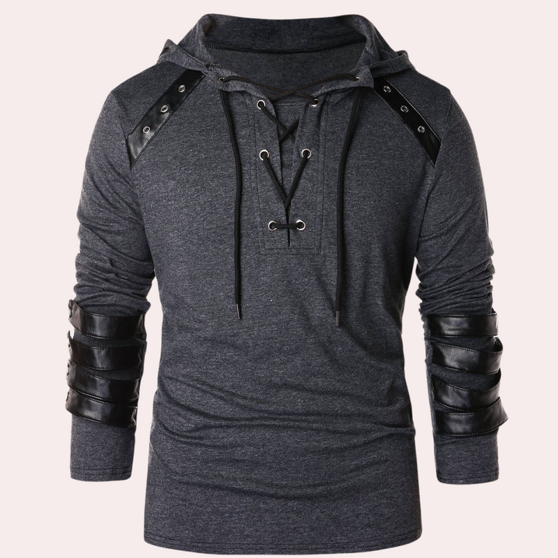 Bequemer verstellbarer V-Hals Hoodie