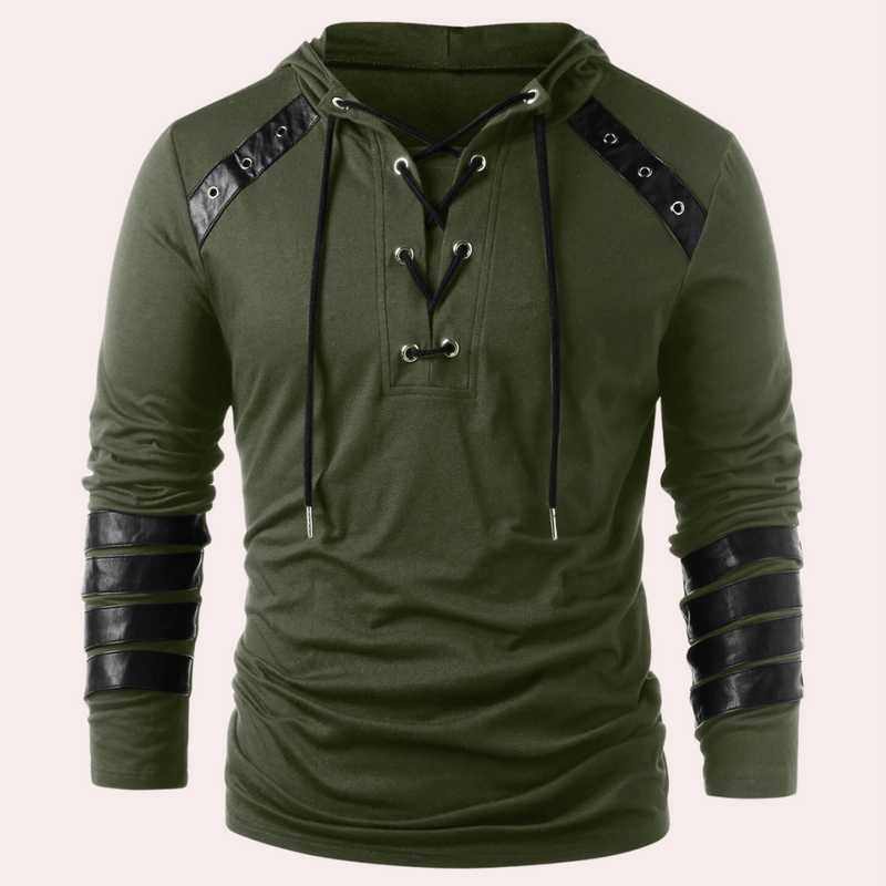 Bequemer verstellbarer V-Hals Hoodie
