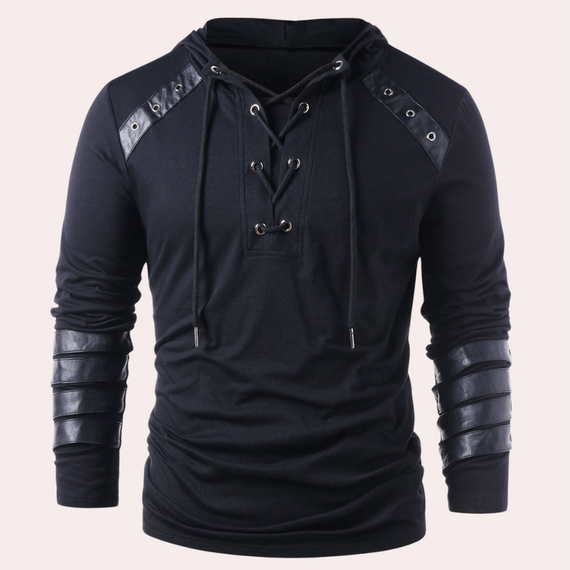 Bequemer verstellbarer V-Hals Hoodie