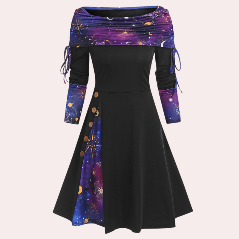 Elegantes Off-Shoulder-Kleid für stilvolle Damenoutfits