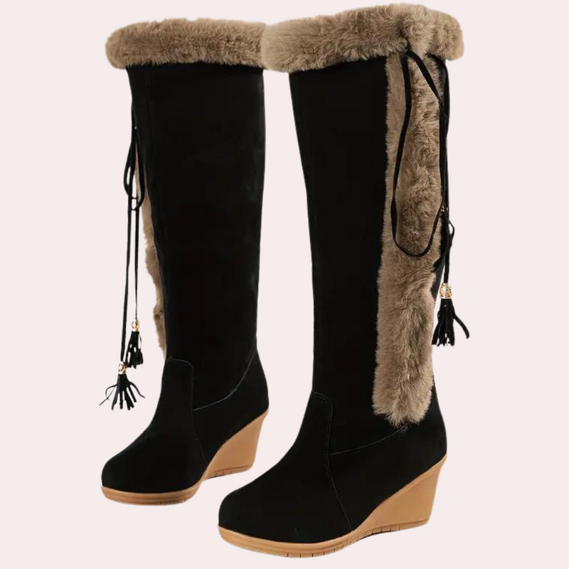 Gisella - Damen Winterfeste Kniehochstiefel