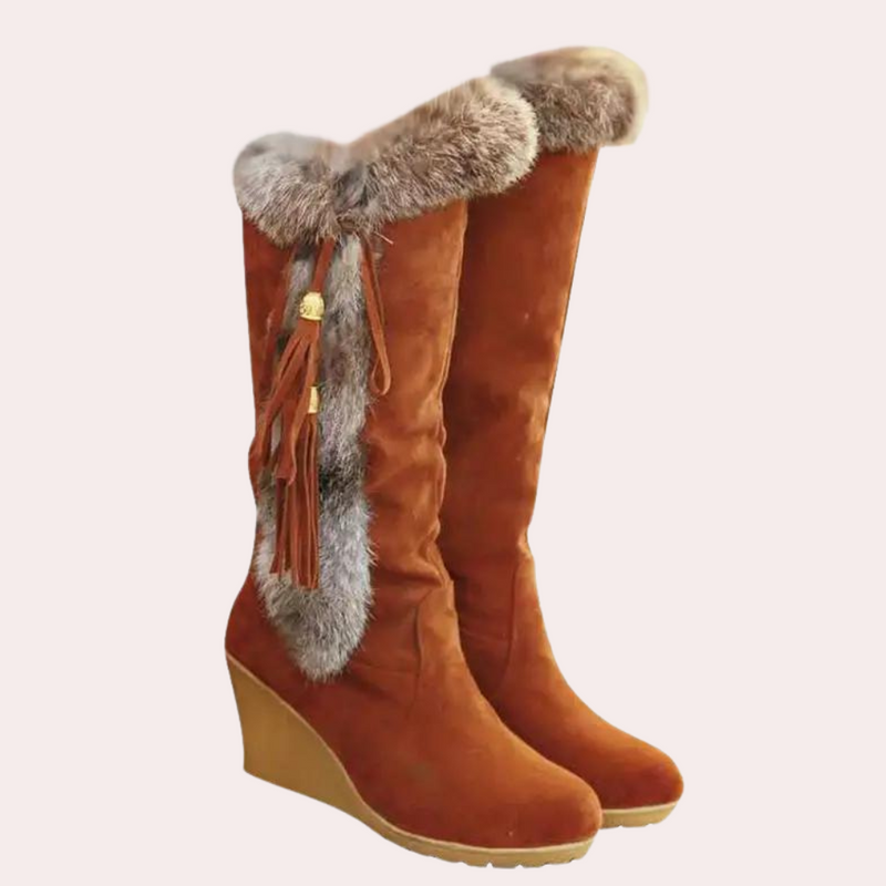 Gisella - Damen Winterfeste Kniehochstiefel
