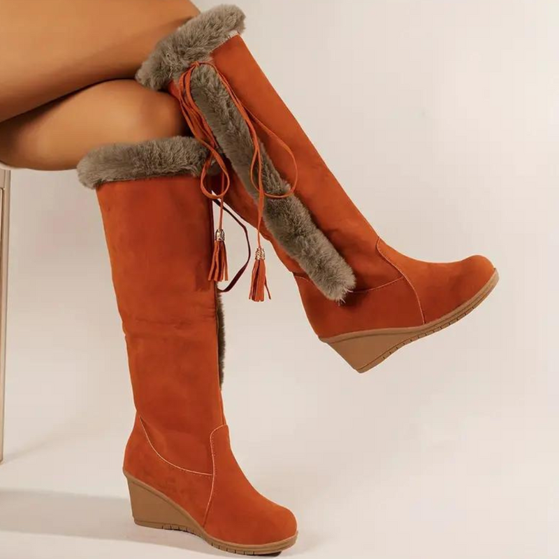 Gisella - Damen Winterfeste Kniehochstiefel