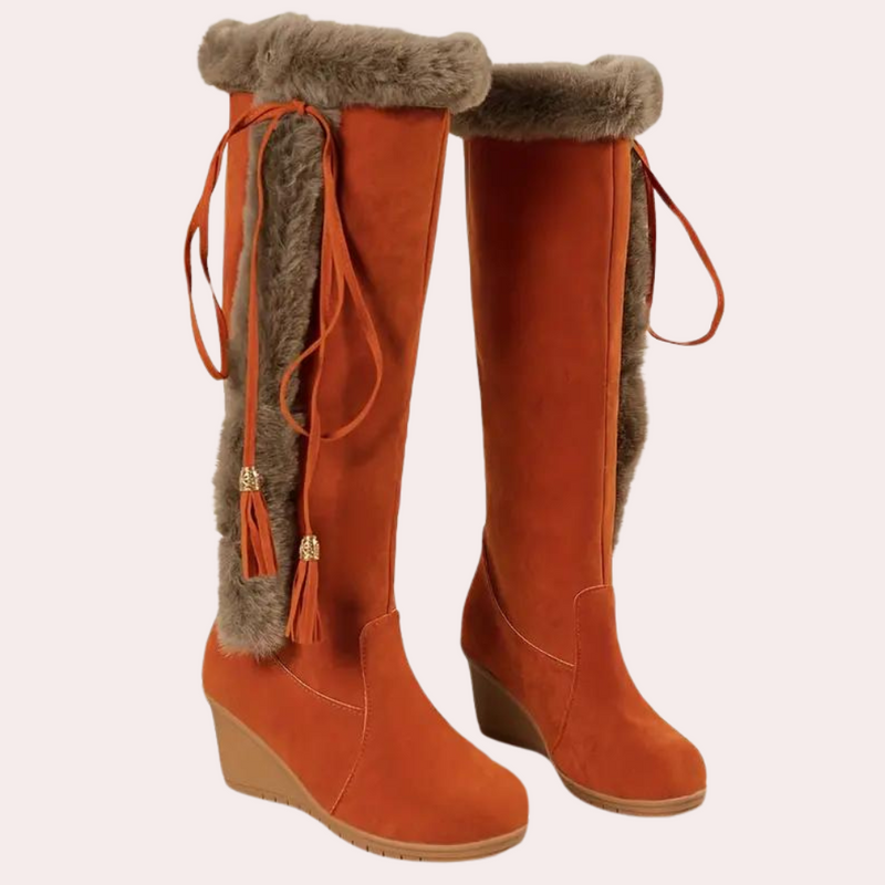 Gisella - Damen Winterfeste Kniehochstiefel