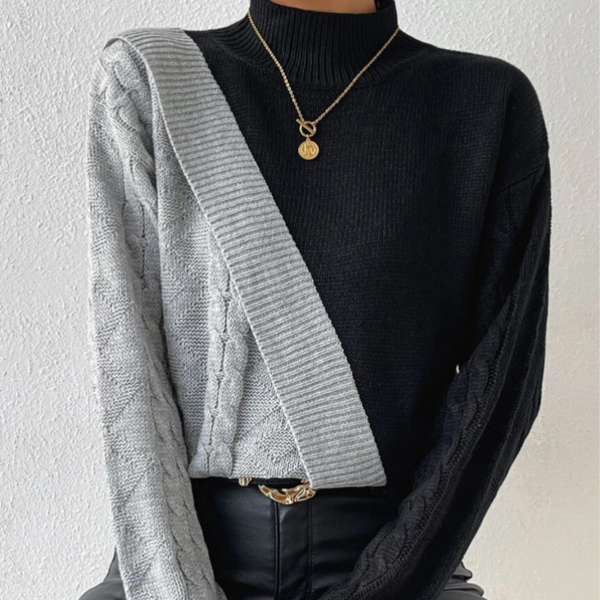 Dorottya - Trendiger asymmetrischer Damen-Pullover