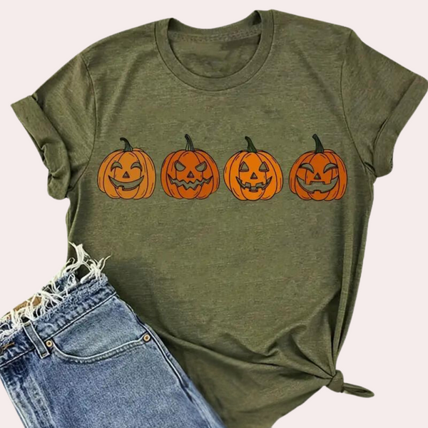 Maco - Trendiges Halloween-T-Shirt Kürbis für Frauen