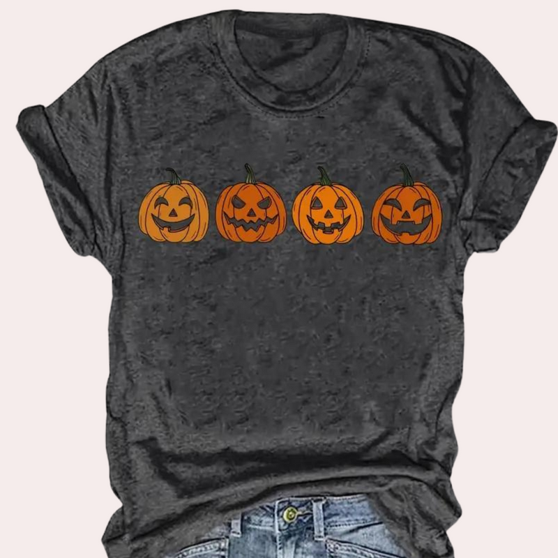 Maco - Trendiges Halloween-T-Shirt Kürbis für Frauen