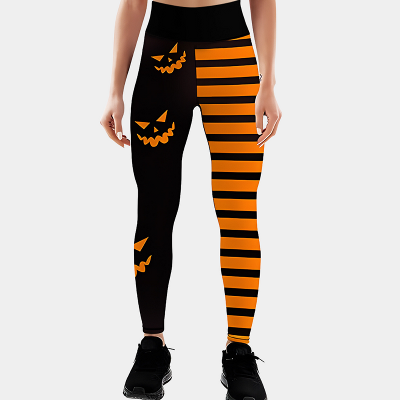 Bequeme Damenleggings für Halloween mit elastischem Komfort