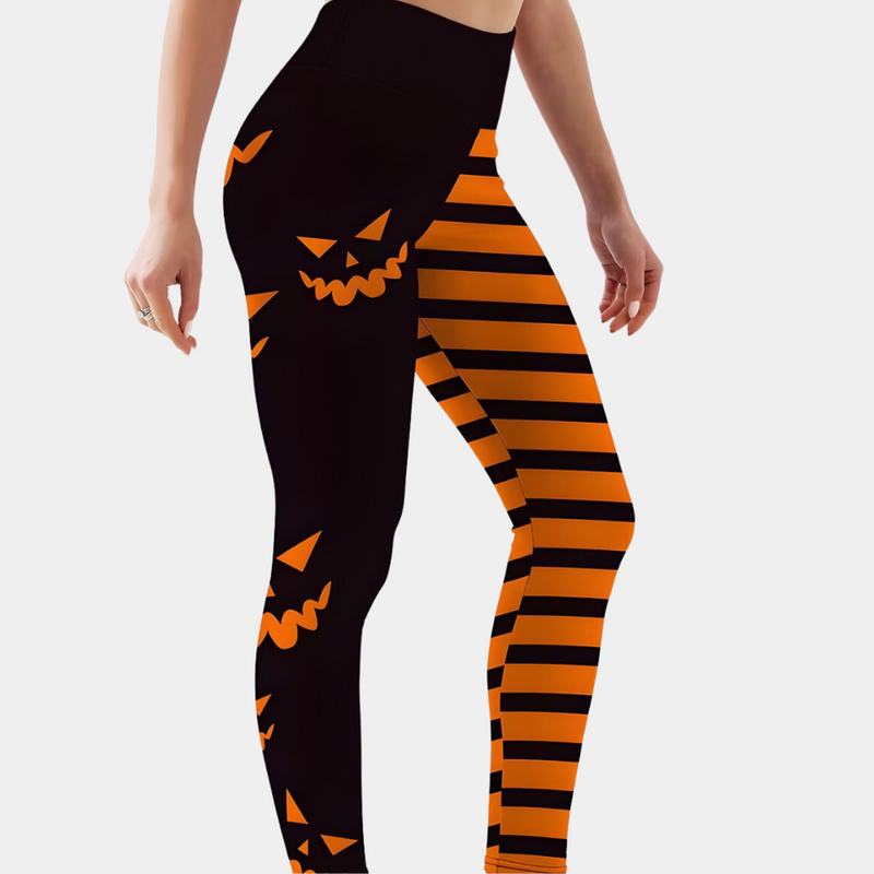 Bequeme Damenleggings für Halloween mit elastischem Komfort