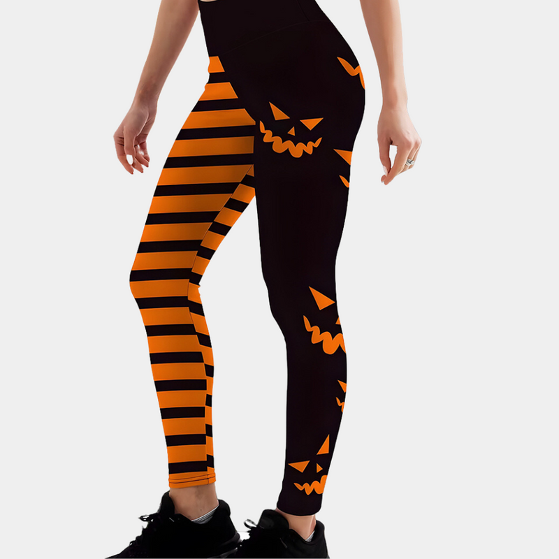 Bequeme Damenleggings für Halloween mit elastischem Komfort