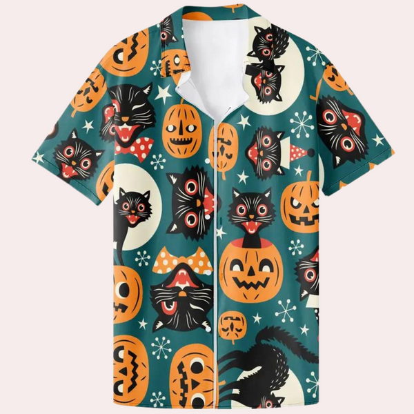 Joaquin - Shirt mit Halloween-Cartoon-Druck für Herren