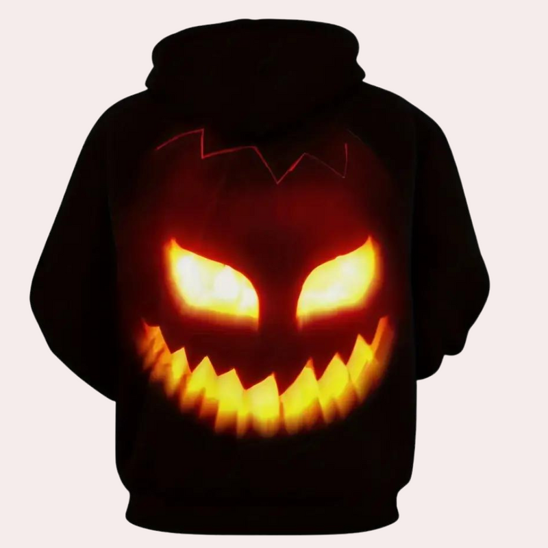 Kuscheliger Hoodie mit Kürbismuster für Männer
