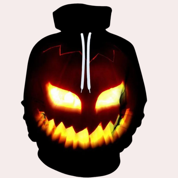 Kuscheliger Hoodie mit Kürbismuster für Männer