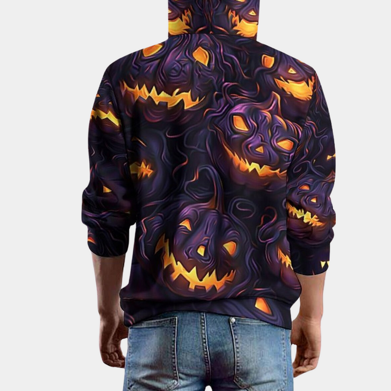 Gemütlicher Halloween-Kapuzenpullover für Männer