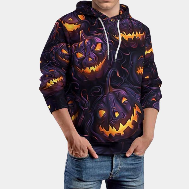 Gemütlicher Halloween-Kapuzenpullover für Männer