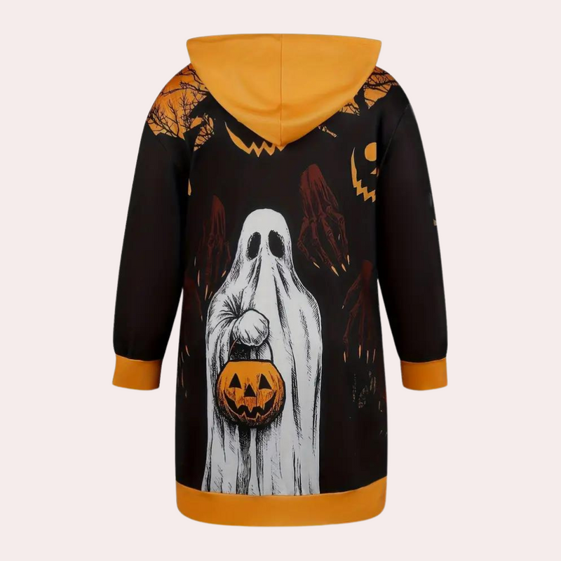 Bequemes und Warmes Hoodie-Kleid für Stilvolle Halloween-Nächte
