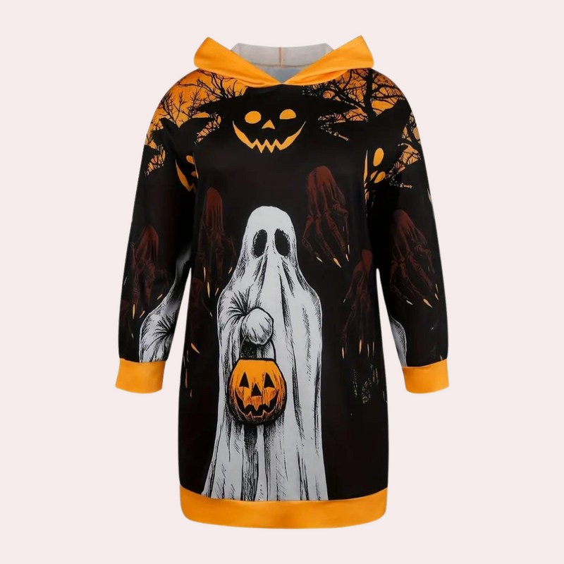 Bequemes und Warmes Hoodie-Kleid für Stilvolle Halloween-Nächte