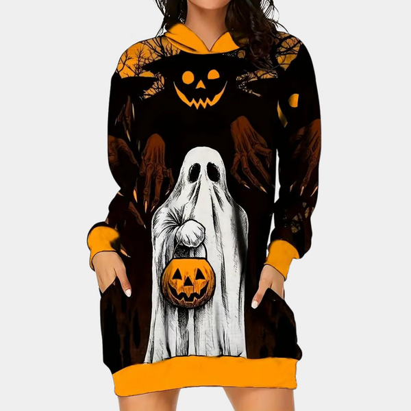 Bequemes und Warmes Hoodie-Kleid für Stilvolle Halloween-Nächte