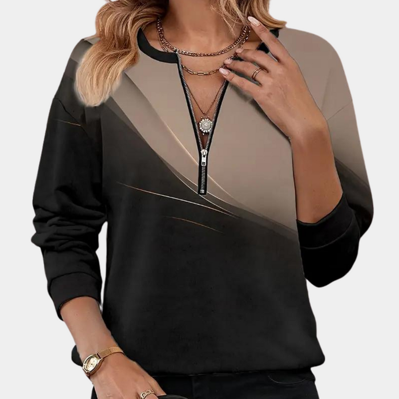 Galina - Trendiges Damen-Zip-Up-Shirt